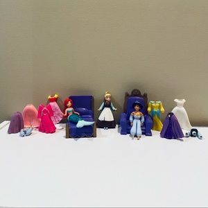 Disney Princess Polly Pocket Magic Clip MagiClip Dolls Lot